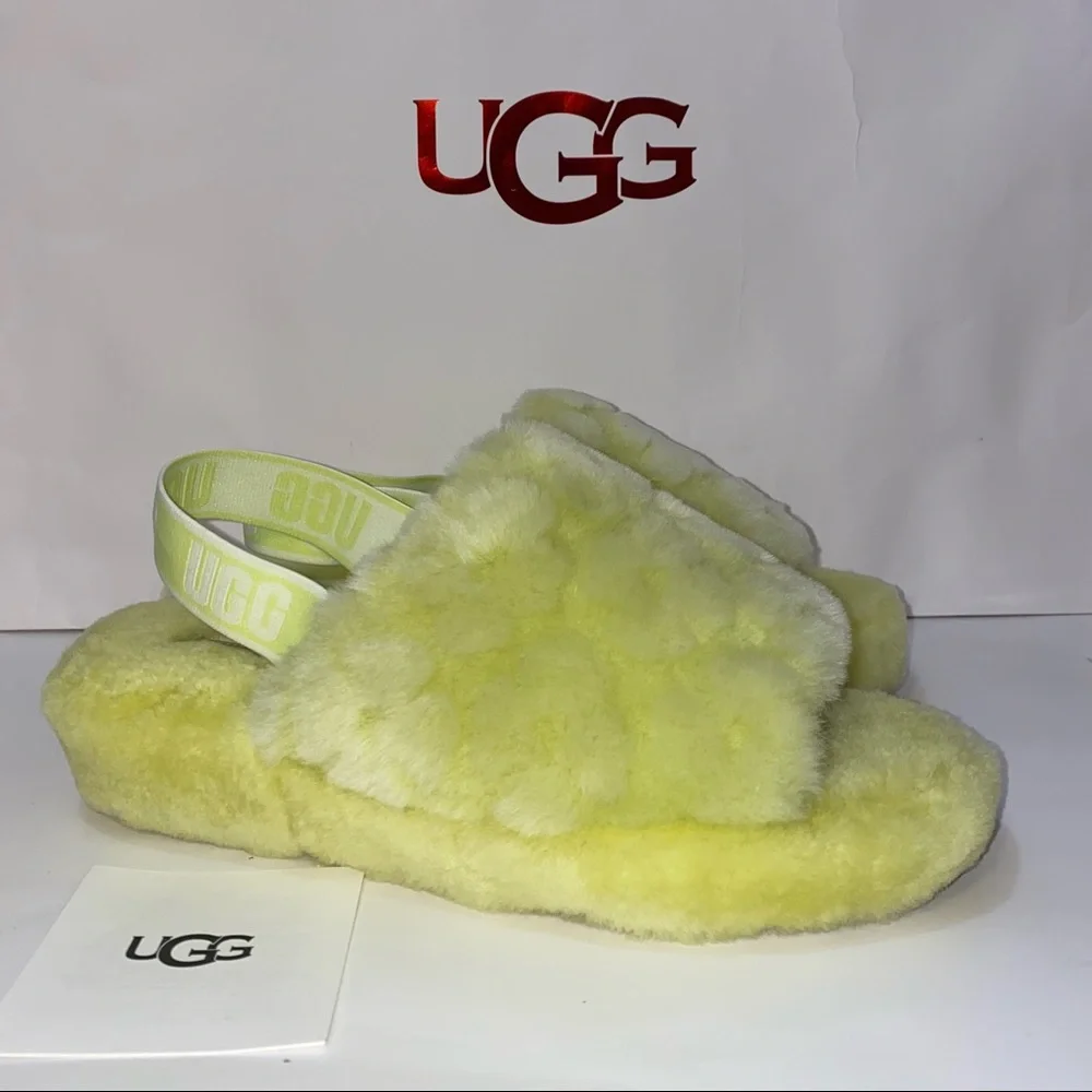 UGG Slippers Fluff Yeah Slide Poppy New size 10 - Picture 2 of 7